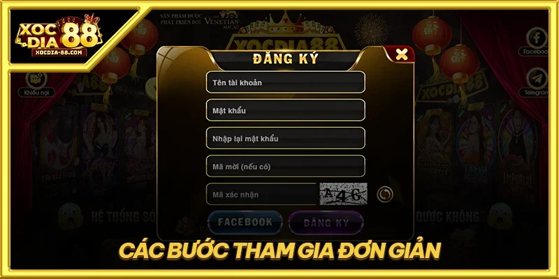 Các bước tham gia đơn giản
