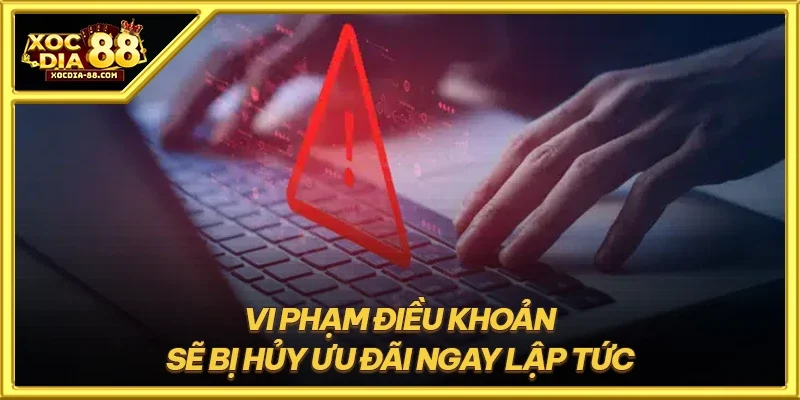 Vi phạm điều khoản sẽ bị hủy ưu đãi ngay lập tức